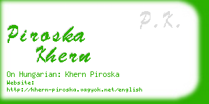 piroska khern business card